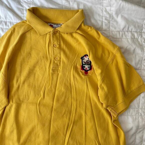 The big apple Other - Vintage yellow polo shirt by the big apple mens large sporty summer artsy